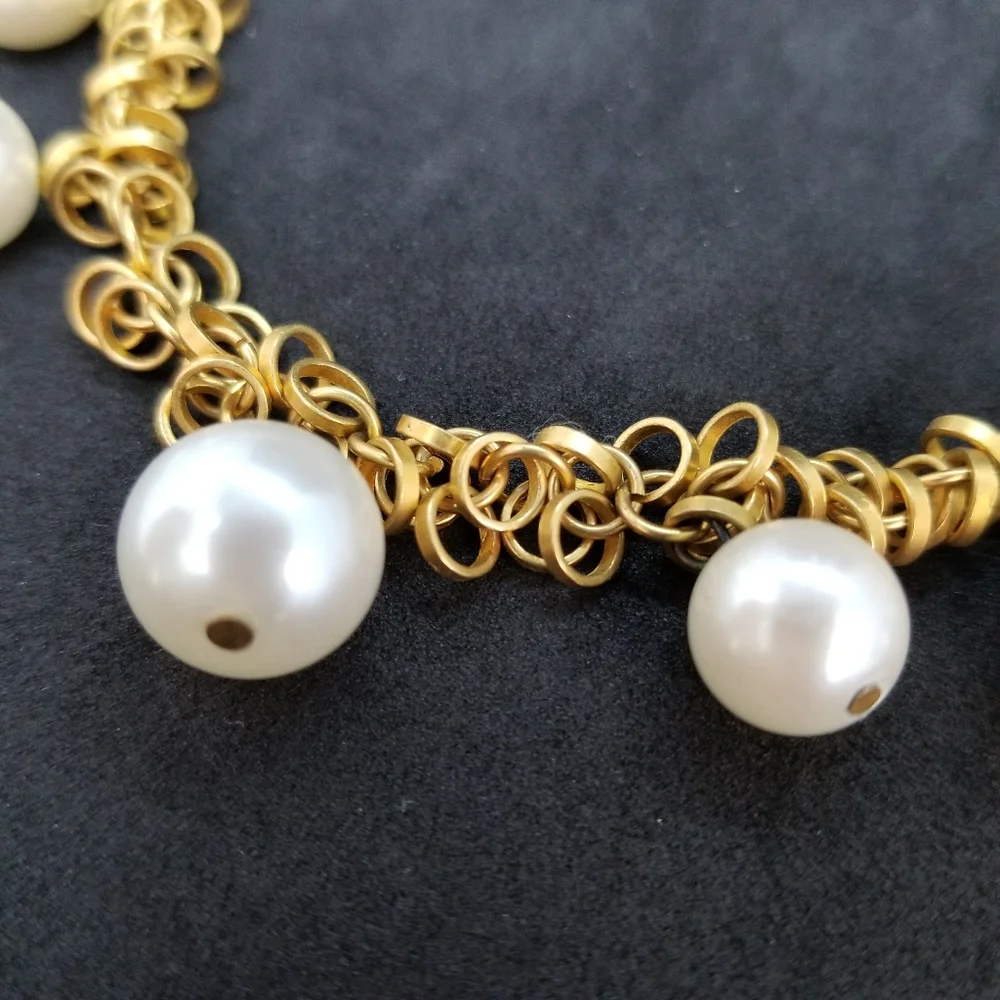 Gold chain & faux pearl necklace ⚪ - Picture 4 of 6